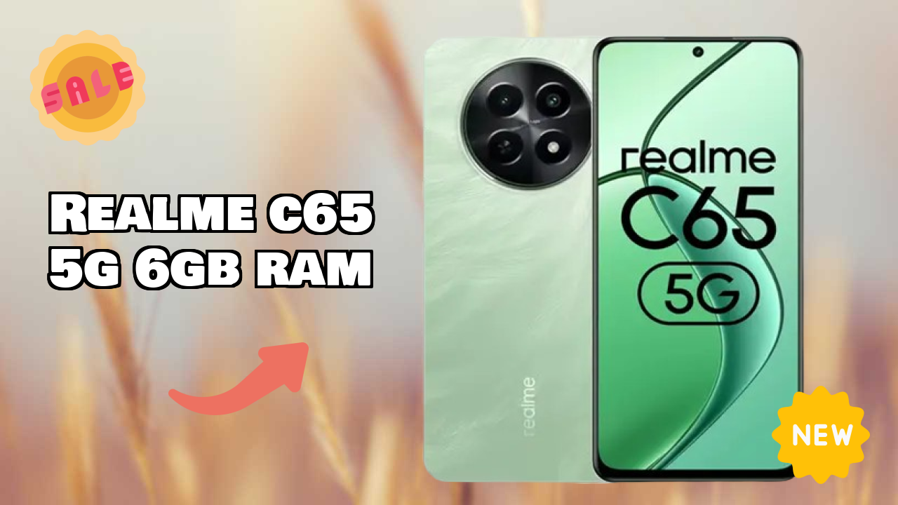 Realme C65 5G 6GB RAM डिस्प्ले तकनीक: 6.67 Inches (16.94 Cm) स्क्रीन